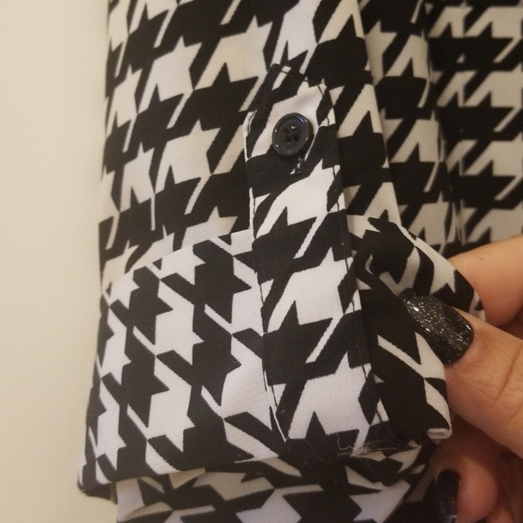 Maggie Barnes button down houndstooth 2x 22/24 - Picture 3 of 4